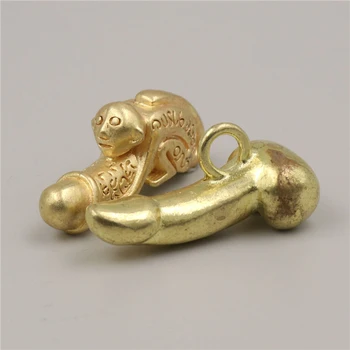Kūrybinis žalvaris Vyrų varpa Miniatiūrinis raktų pakabukas Asmenybės dekoratyvinis ornamentas