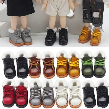 Fashion Doll Casual Wearing 15cm Cotton Doll Žaidimų namų aksesuarai Skirtingos spalvos odiniai batai 1/6 lėlių batai