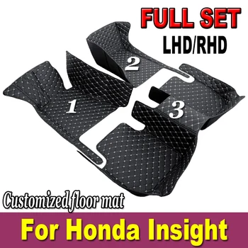 Automobiliniai grindų kilimėliai Honda Insight ZE2 ZE3 2010~2014 Auto Foot Pads Mat Prabangūs odiniai kilimėliai Kilimėliai Interjero dalys Automobilių aksesuarai