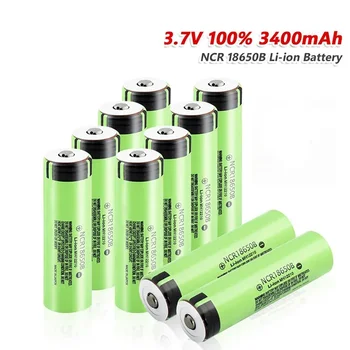 NCR18650 3400mAh Baterija visiškai naujas originalus ncr18650b 34B 3.7V 18650 3400mah įkraunamas ličio baterijos žibintuvėlis Antgalio baterija