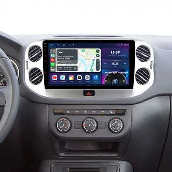Sidabras Android 12 8Core 8+256G QLED 2K 360 Panoraminė kamera GPS Navi automobilinis radijas Volkswagen Tiguan 1 2006-2017 CarPlay Stereo