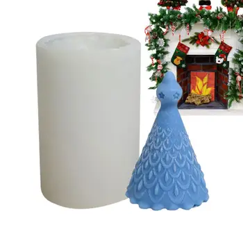 3D Kalėdų eglutė Silikoninė forma Lietaus lašo formos Kalėdų eglutės muilo formos Formos Silikoninės formos Dervai ir žvakėms Kalėdos