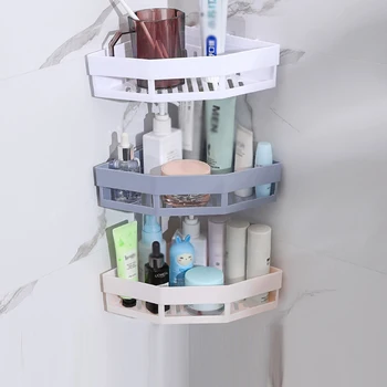 Vonios lentynos Be gręžimo sieninis laikiklis Kampinė lentyna Dušo kabinos laikymo laikiklis Wc šampūno organizatoriui Vonios kambario aksesuarai