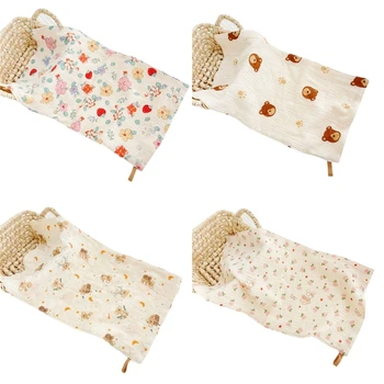 Baby Washcloth Baby Face Towel Daugkartinio naudojimo audinys Minkštos naujagimio servetėlės 4 sluoksnių vonia Dušas Skalbimo šluostės Spausdintas dizainas