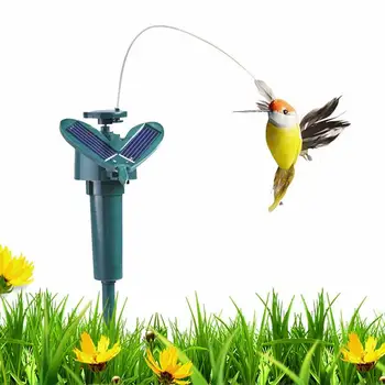 Juokingi saulės žaislai Skraidantys plazdantys kolibriai Skraidantys varomi paukščiai Atsitiktinė spalva sodo dekoravimui Lašų siuntimas