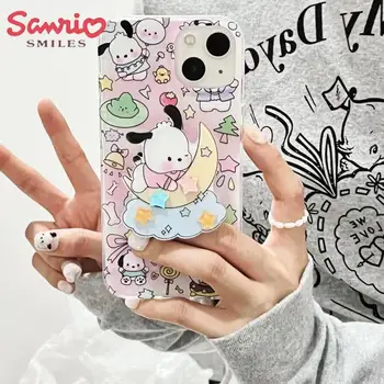 Kawaii Sanrio Anime animacinių filmų telefono dėklas Mielas Pochacco Kuromi Iphone 14 13 12 11 Pro Max Plus telefono dėklas Helovino merginos dovanos