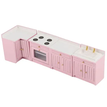 1:12 Miniatiūrinis lėlių namelis Aksesuaras Virtuvės virimo platforma Komplektas Baldų žaislas