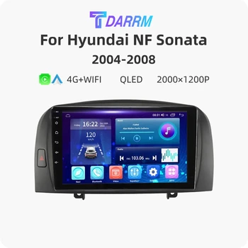 Android Radio CarPlay multimedijos grotuvas Hyundai NF Sonata 2004 2005 2006 2007 2008 Navigacijos pagrindinis blokas GPS 2 Din Autoradio