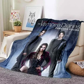 The Vampire Diaries 3D spausdinimas flanelinė pliušinė antklodė lovatiesė tingi antklodė Šerpų antklodė kelioninės sofos antklodės užvalkalas