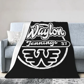 Waylon_Jennings Antklodės Minkšta šilta flanelė Mesti antklodę Pliušas lovai Svetainė Piknikas Kelionės Pagrindinis Sofa