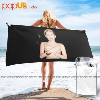 Miley Cyrus P-180 Greitas sausas rankšluostis Naujas suvyniotas be išblukimo paplūdimio antklodė
