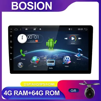 Bosion IPS DSP PX6 Android 10.0 Car Radio Stereo GPS Navi garso vaizdo grotuvas Wifi BT AHD AMP 7803 OBD DAB+ SWC 4G+64G 1 din 2din